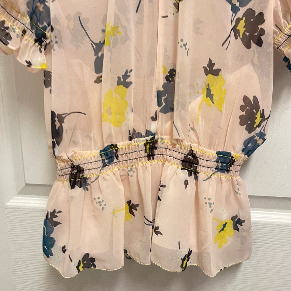 Self Portrait Pink Floral Blouse - Picture 3 of 14